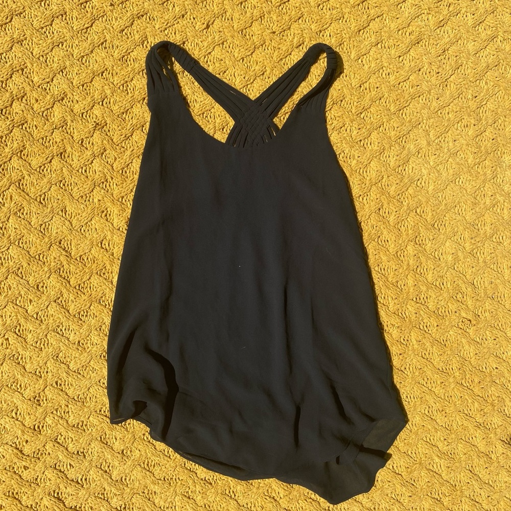 Black chiffon top
